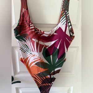 Women’s one piece tropical swimsuit